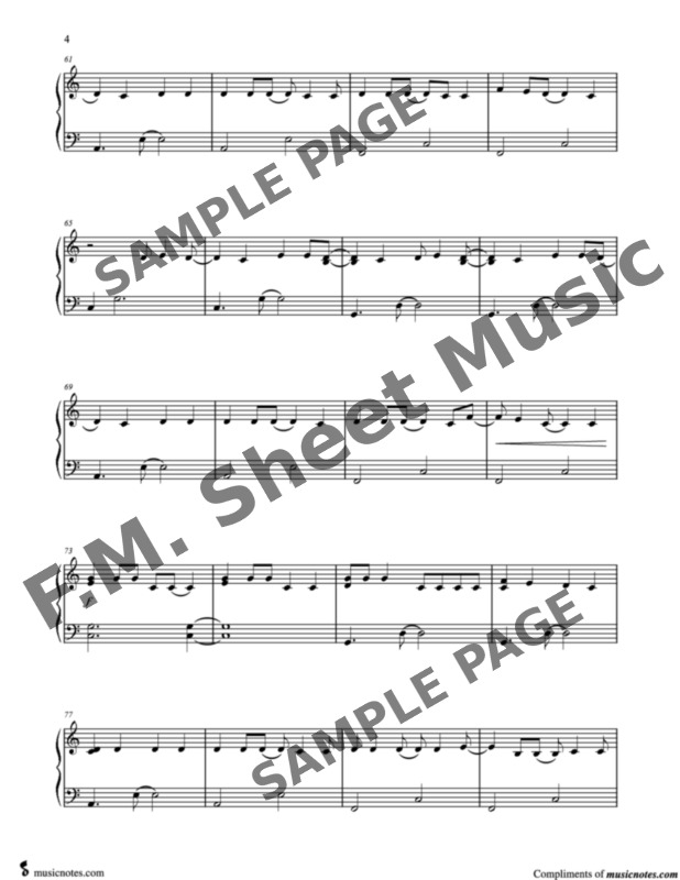 Champagne Problems (Easy Piano) By Taylor Swift F.M. Sheet Music